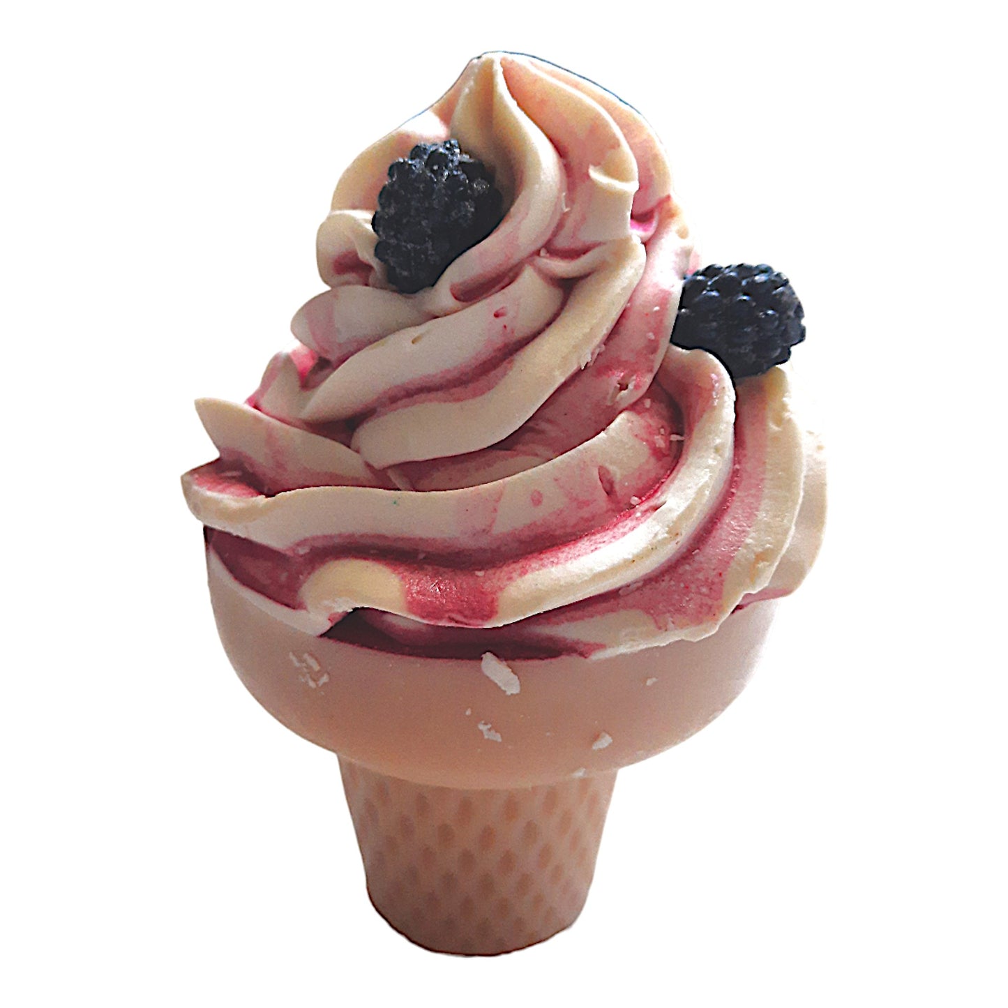 Raspberry Ripple ice cream cone handmade soap